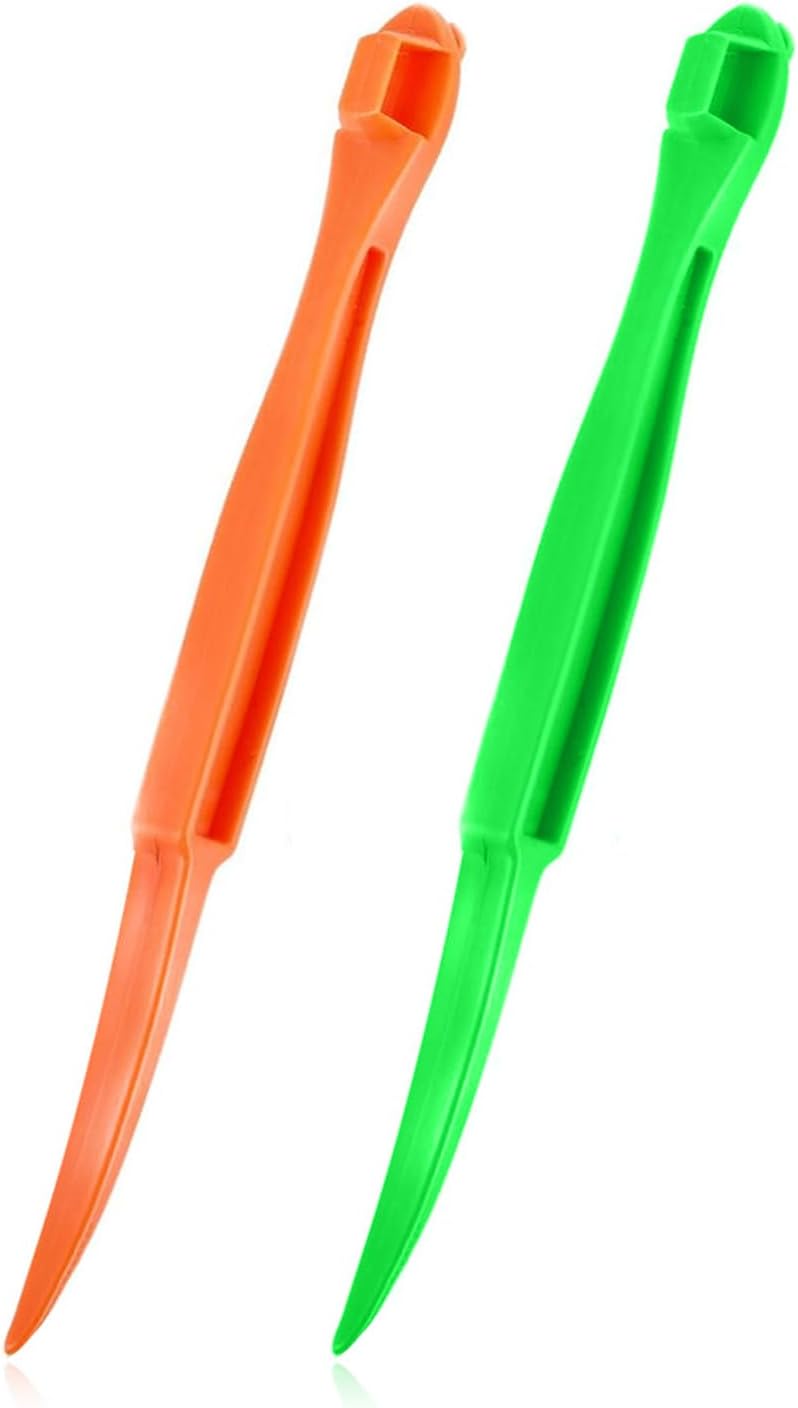 MYMENU Orange Peeler Tools Citrus Peel Cutter Plastic Fruit Slicer Cutter Lemon Peeler Opener Remover Fruit Vegetable Tools Kitchen Accessories Cooking Knife Kitchen Gadget Tool,2 Pack (Green+Orange) - Image 1